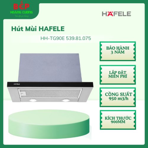 Hafele HH-TG90E 539.81.075 Máy Hút Mùi Áp Tường – Kích Thước 90cm, Hút Khử Hiệu Quả, Dễ Vệ Sinh