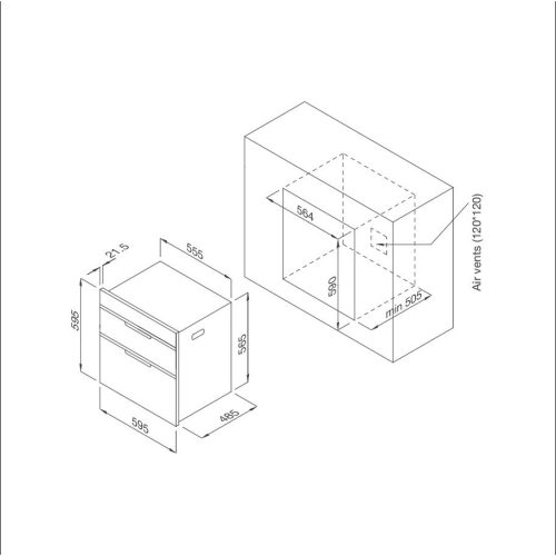 Malloca MSC-1005 – Máy sấy & tiệt trùng chén dĩa âm tủ – Mặt kính đen sang trọng – Dung tích 100L – Điều khiển cảm ứng