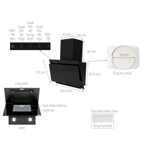 Malloca – Máy hút khói khử mùi MC 7086HS, áp tường dạng nghiêng, công suất 1200m³/h, 3 tốc độ hút 10 sg 11134275 824hf mf3godepu8lmec