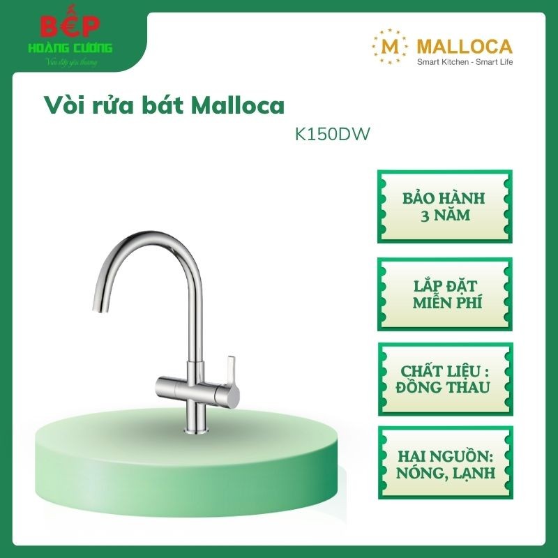 Malloca K150DW – Vòi Chậu Nóng Lạnh + Nước Uống, Tiện Dụng Nhà Bếp, Chất liệu Inox 304 3 Malloca K150DW – Vòi Chậu Nóng Lạnh + Nước Uống, Tiện Dụng Nhà Bếp, Chất liệu Inox 304