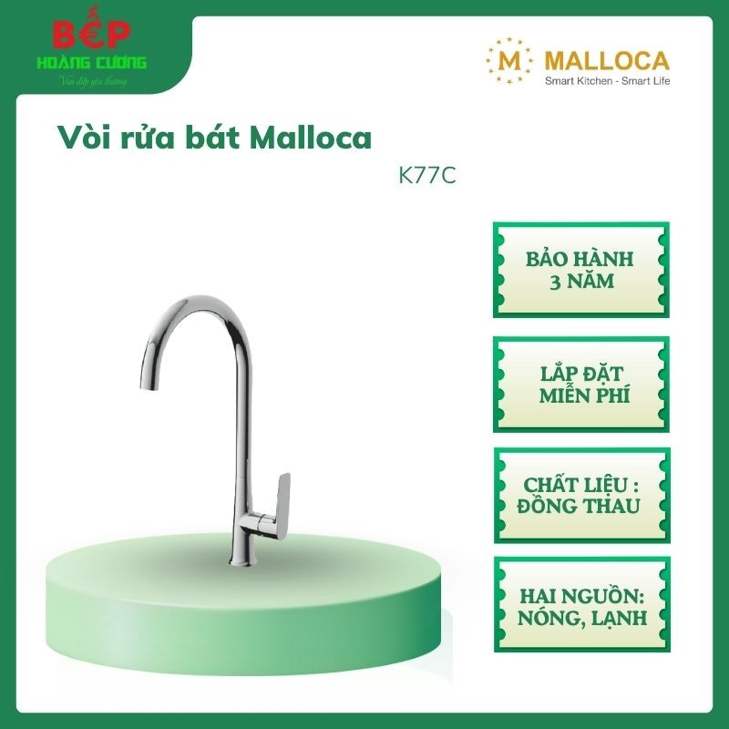 Malloca K77C – Vòi Rửa Chén Đồng Thau Mạ Chrome Sang Trọng, Tích Hợp Bộ Lọc Tạo Bọt 3 Malloca K77C – Vòi Rửa Chén Đồng Thau Mạ Chrome Sang Trọng, Tích Hợp Bộ Lọc Tạo Bọt