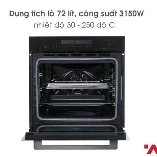 Lò nướng Hafele HSO-8T72A – Đa năng kết hợp hấp, cảm ứng trượt, dung tích 72L, chuẩn A+