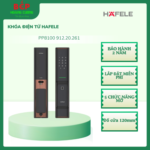 Khóa Điện Tử PP8100 Hafele 912.20.261, Dành cho cửa độ dày 38 - 60mm, Kết nối App 3 Khóa Điện Tử PP8100 Hafele 912.20.261, Dành cho cửa độ dày 38 - 60mm, Kết nối App