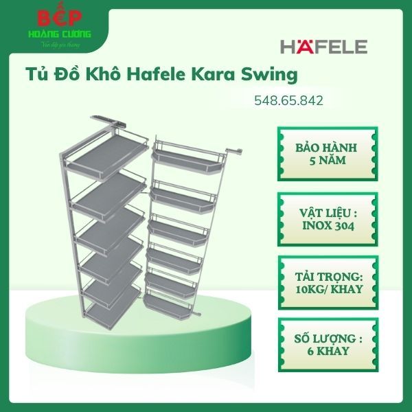Tủ đồ khô Hafele Kara swing 548.65.842, tủ cao 6 tầng có tấm lót chống trượt, tủ rộng 450 mm 3 Tủ đồ khô Hafele Kara swing 548.65.842, tủ cao 6 tầng có tấm lót chống trượt, tủ rộng 450 mm