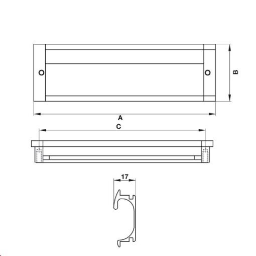 Hafele Tay Nắm Tủ Âm 151.76.922 – Kích Thước 141mm – Nhôm Cao Cấp – Màu Hoàn Thiện Mờ Hiện Đại 4 Tay Nắm Tủ Âm 141mm Hafele 151.76.922