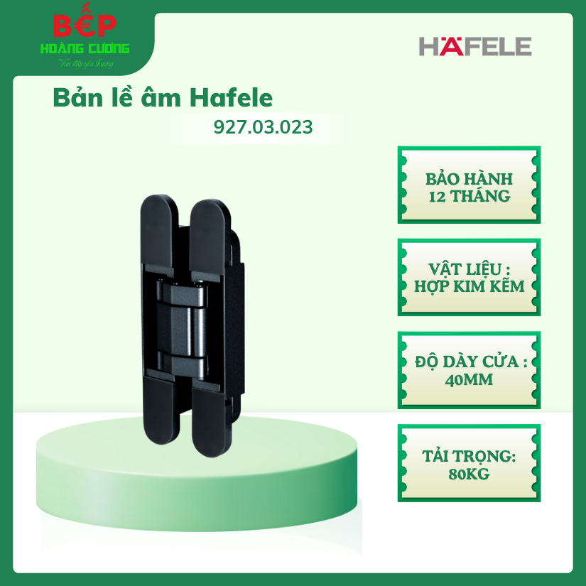 Hafele 927.03.023 – Bản lề cửa âm 80Kg, điều chỉnh 3D, chịu lực cao, vật liệu hợp kim kẽm 3 Bản Lề Âm 80Kg Điều Chỉnh 3D Hafele 927.03.023