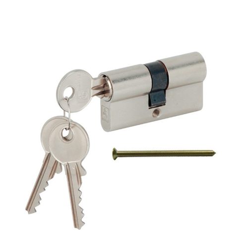 Hafele 916.96.007 ruột khóa 60mm, 2 đầu chìa, chống khoan, lắp đặt dễ dàng, vật liệu đồng thau. 7 Hafele 916.96.007 ruột khóa 2 đầu chìa, 60mm, chất liệu đồng thau cao cấp, an toàn và dễ lắp đặt.