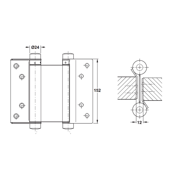 Hafele 927.97.030 – Bản lề bật 2 chiều inox mờ, chịu lực 25-30Kg, bền chắc, bảo hành 1 năm 5 Hafele 927.97.030 – Bản lề bật 2 chiều inox mờ, chịu lực 25-30Kg, bền chắc, bảo hành 1 năm