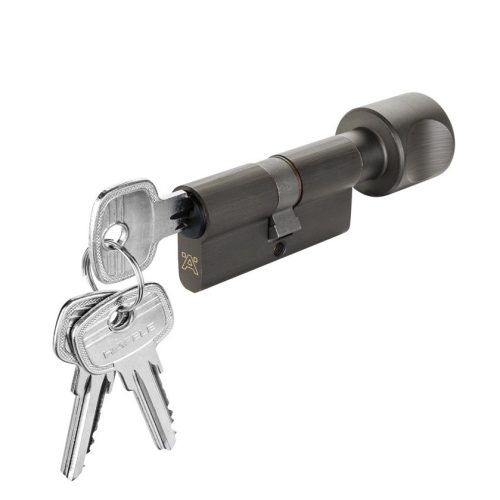 Ruột khóa Hafele 916.63.321 đầu vặn đầu chìa, đồng thau đen mờ PVD