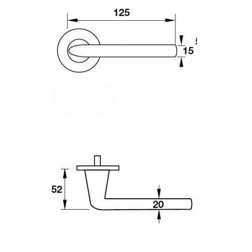 Hafele tay nắm gạt cửa WC 903.99.978 - inox 304, nắp che, bền bỉ, vận hành êm, hợp nhiều loại cửa 7 Tay Nắm Gạt Có Nắp Che Cửa WC Hafele 903.99.978