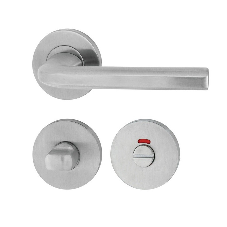 Hafele tay nắm gạt cửa WC 903.99.978 - inox 304, nắp che, bền bỉ, vận hành êm, hợp nhiều loại cửa 4 Tay Nắm Gạt Có Nắp Che Cửa WC Hafele 903.99.978