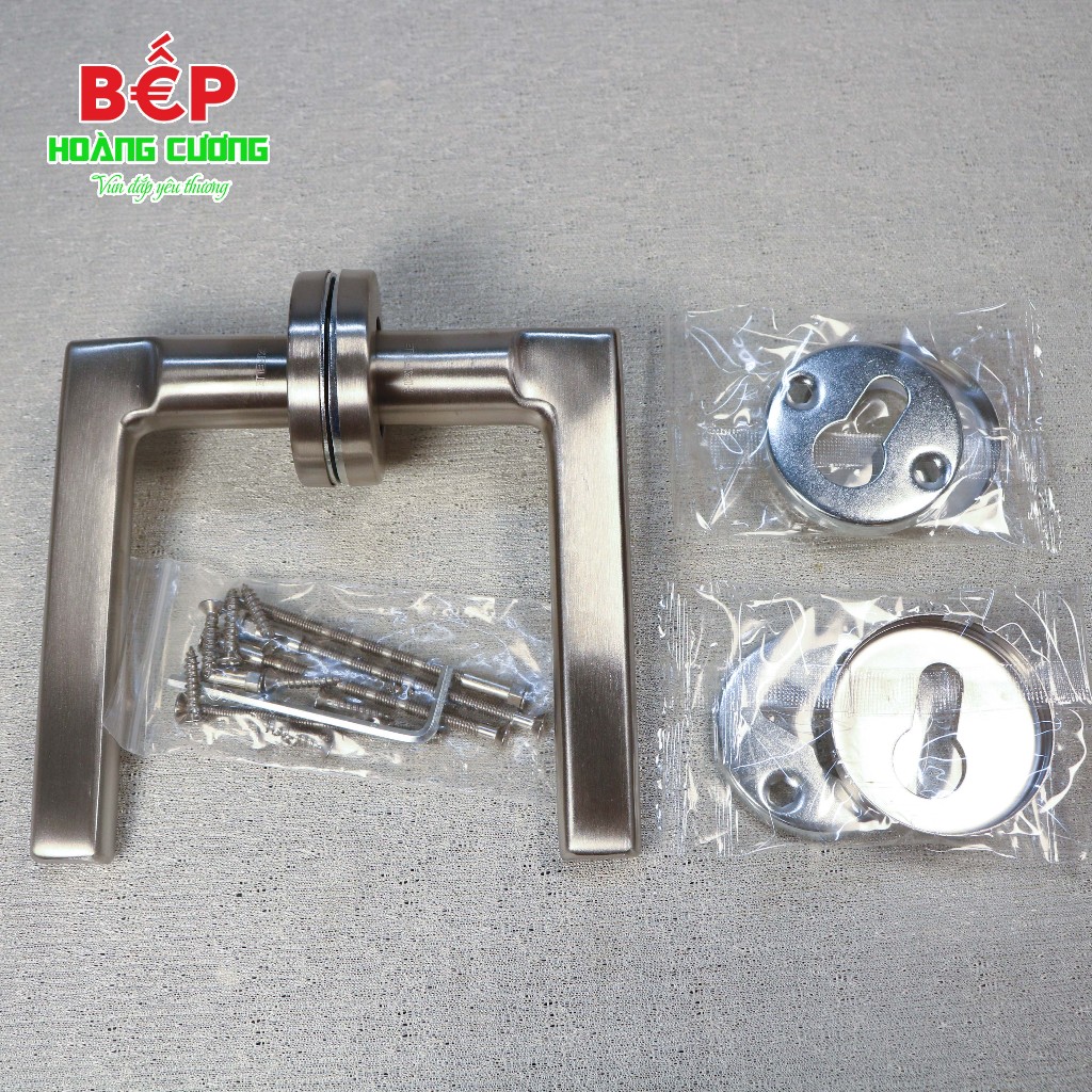 Hafele 903.92.646 tay nắm gạt cửa phòng - inox 304, nắp che, chống cháy, lắp nhanh 8 Tay Nắm Gạt Cửa Phòng Hafele 903.92.646