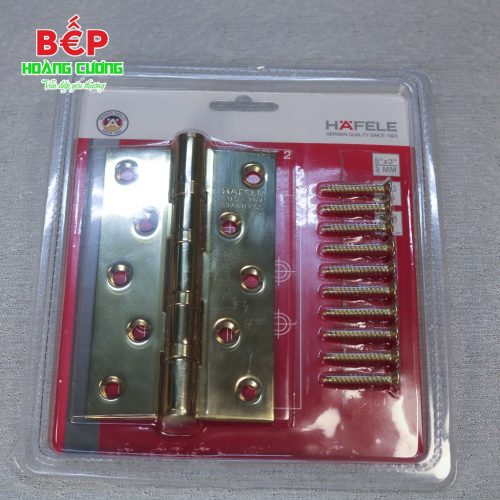 Hafele 489.05.028 – Bản lề lá 4 vòng bi, inox 304, cánh bướm, hoàn thiện đồng PVD, dùng cho cửa gỗ 11 Bản Lề Lá 4 Vòng Bi Hafele 489.05.028