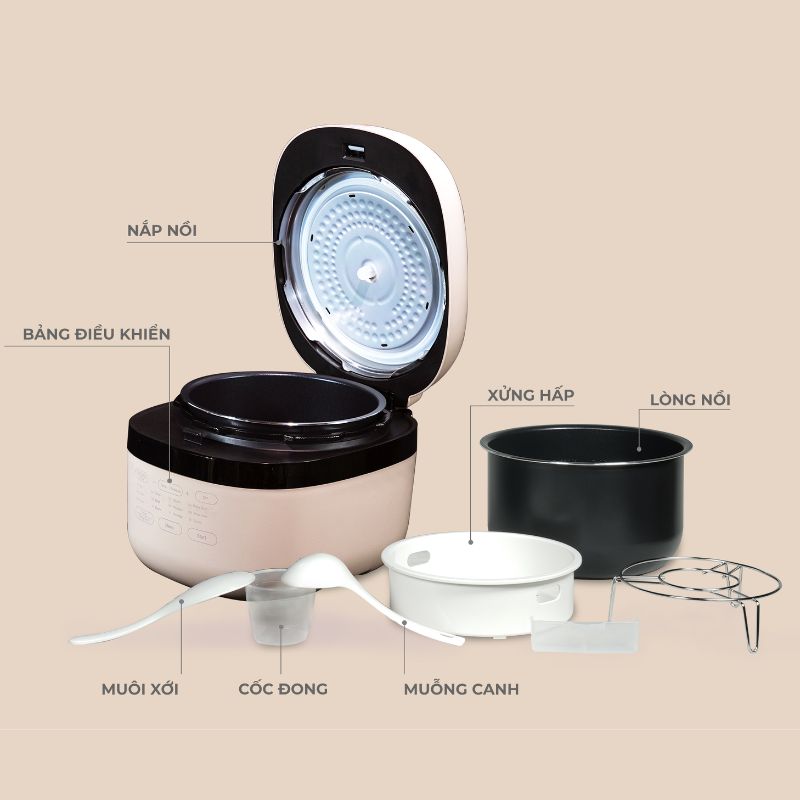 Nồi Áp Suất HAWONKOO PCH-500-CF – 5L Công Nghệ Nhật Bản – Đa Năng, Nấu Nhẹ – An Toàn Tuyệt Đối 5 Thiết kế nồi áp suất Hawonkoo PCH-500-CF