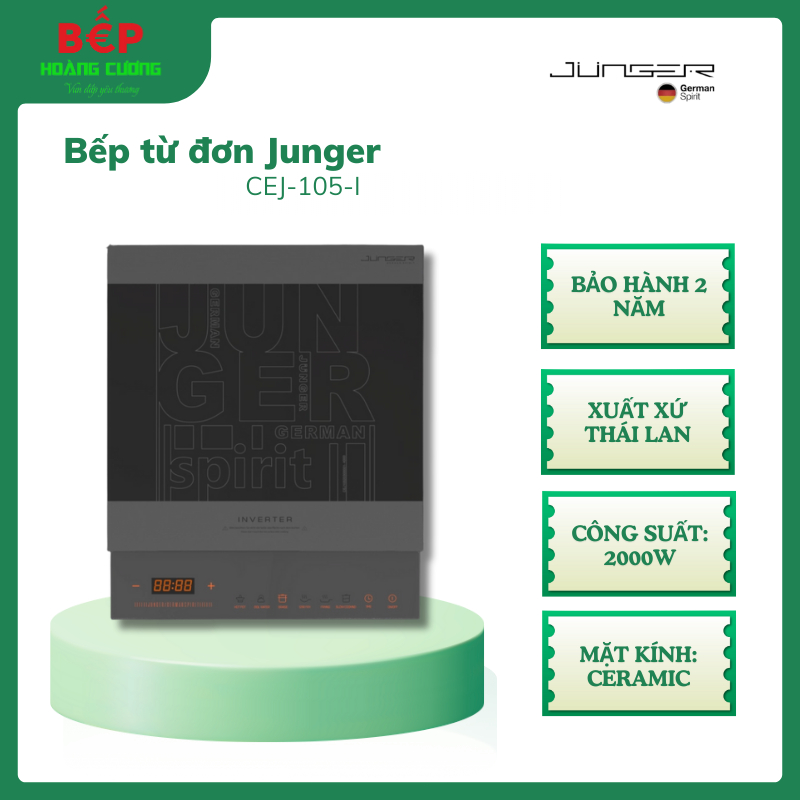 Bếp từ Junger CEJ-105-I bảng điều khiển LED nhạy, an toàn, nấu nhanh, nâng tầm không gian bếp 3 Bếp từ Junger CEJ-105-I bảng điều khiển LED nhạy, an toàn, nấu nhanh, nâng tầm không gian bếp