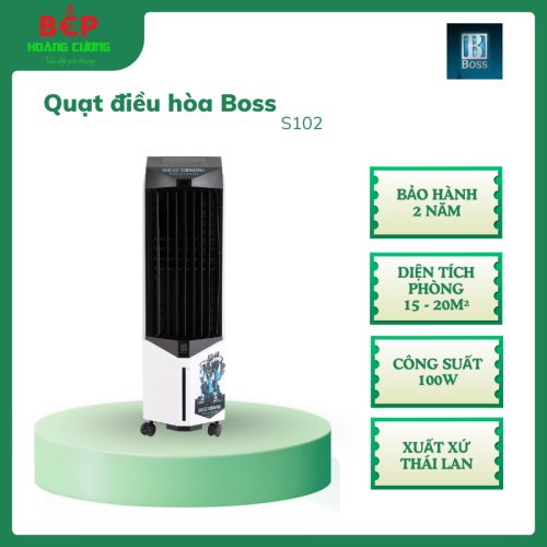 Quạt Điều Hòa S102 Boss – 14L – Tiết Kiệm Điện – Thân Nhựa ABS – Làm Mát Tự Nhiên