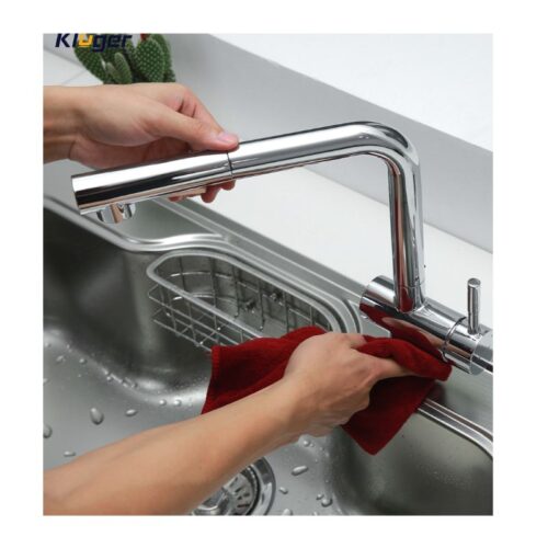 Vòi rửa bát dây rút thế hệ mới Kluger HOPE Series KLF0013C, Xoay 360 độ, điều chỉnh nóng/lạnh 15 Ảnh thực tế Kluger KLF0013C có dây rút