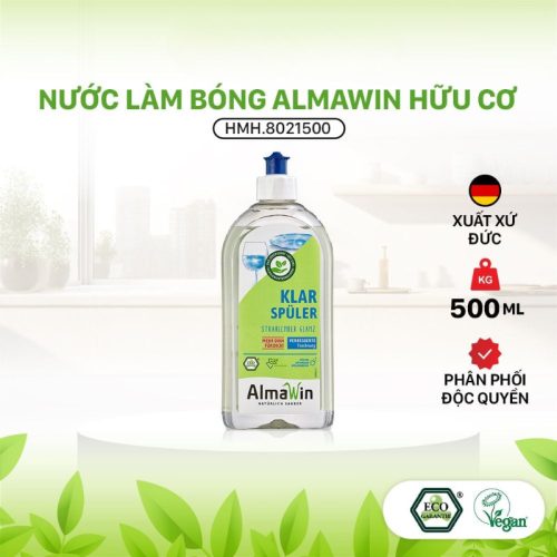 Almawin Nước Làm Bóng 500ml Hữu Cơ – Không Kích Ứng, Không Dị Ứng, Sạch Bóng Tự Nhiên