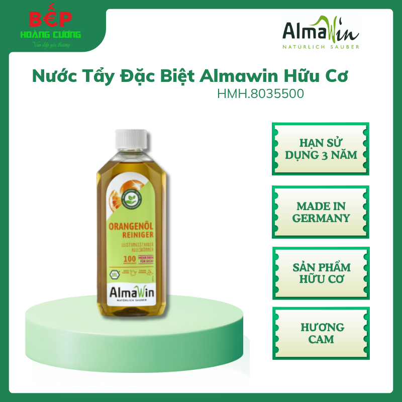 Almawin Nước Tẩy Hữu Cơ Hương Cam 500ml HMH.8035500 – Tẩy Sạch Vecni, Sơn, Dầu Nhớt – An Toàn Cho Sức Khỏe 3 Almawin Nước Tẩy Đặc Biệt Hữu Cơ 500ml – Hương Cam Tự Nhiên – Làm Sạch Hiệu Quả, An Toàn