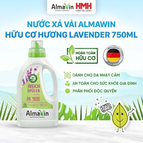 Almawin Nước Xả Hữu Cơ Lavender 750ml – Mềm Mại, Thơm Dịu, Thân Thiện Với Da & Môi Trường
