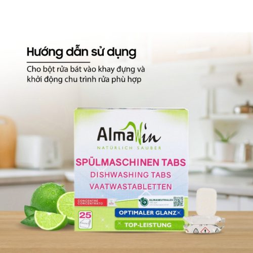 Almawin Viên Rửa Bát Hữu Cơ Hương Chanh HMH.0101925 – 25 Viên – Sạch Bóng, Không Kích Ứng, Bảo Vệ Máy Rửa Bát 9 Almawin Viên Rửa Bát Hữu Cơ 25 Viên – Hương Chanh Tự Nhiên, Sạch Dầu Mỡ, Bóng Sáng Không Cặn