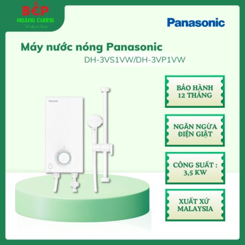 Máy nước nóng Panasonic DH-3VS1VW, Công suất 3.5kW, Không Bơm Trợ Lực