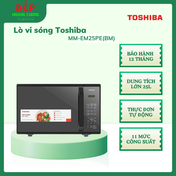 Lò vi sóng Toshiba MM-EM25PE(BM) 25L, 11 mức công suất 3 Lò vi sóng Toshiba MM-EM25PE(BM) 25L, 11 mức công suất