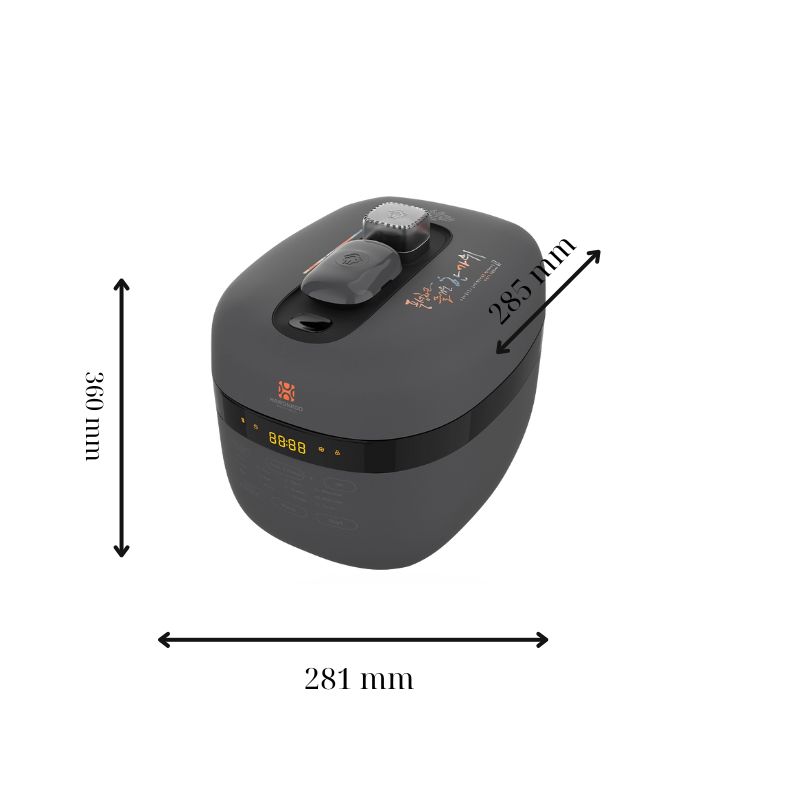 Nồi Áp Suất HAWONKOO PCH-500-GR – 5L Công Nghệ Nhật Bản – Đa Năng, Nấu Nhẹ – An Toàn Tuyệt Đối 6 Kích thước nồi áp suất Hawonkoo PCH-500-GR