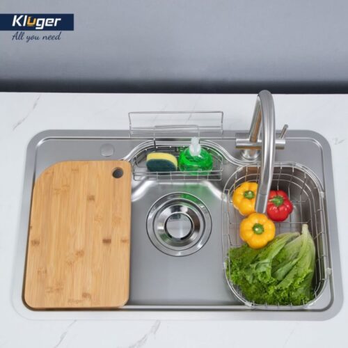 Chậu rửa bát Kluger TAKI Series KT8050FS – S80 Plus, Bề mặt LINEN dập nổi, Bảo hành 10 năm 13 Ảnh thực tế KT8050FS – S80 Plus