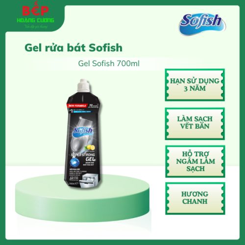 Sofish Gel 700ml rửa chén chuyên dụng máy rửa bát - Làm sạch nhanh - An toàn - Chính hãng