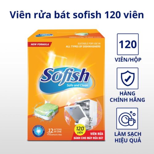 Ảnh viên rửa bát Sofish hộp 120 viên