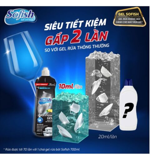 Hình ảnh gel rửa bát Sofish 700ml